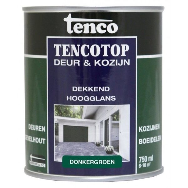 Tencotop Deur&Kozijn Dekkend Hoogglans Donkergroen - 750 ml