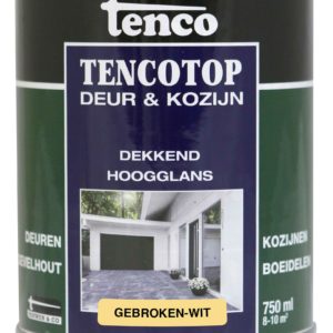 Tencotop Deur&Kozijn Dekkend Hoogglans Gebroken Wit - 750 ml