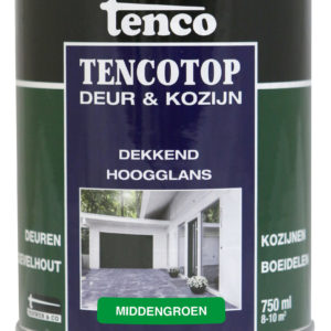 Tencotop Deur&Kozijn Dekkend Hoogglans Middengroen - 750 ml