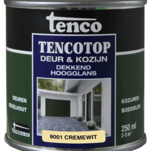 Tencotop Deur&Kozijn Dekkend Hoogglans RAL 9001 Crème Wit - 250 ml