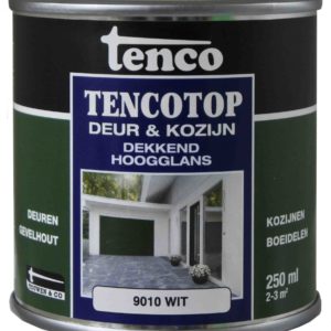 Tencotop Deur&Kozijn Dekkend Hoogglans RAL 9010 Wit - 250 ml