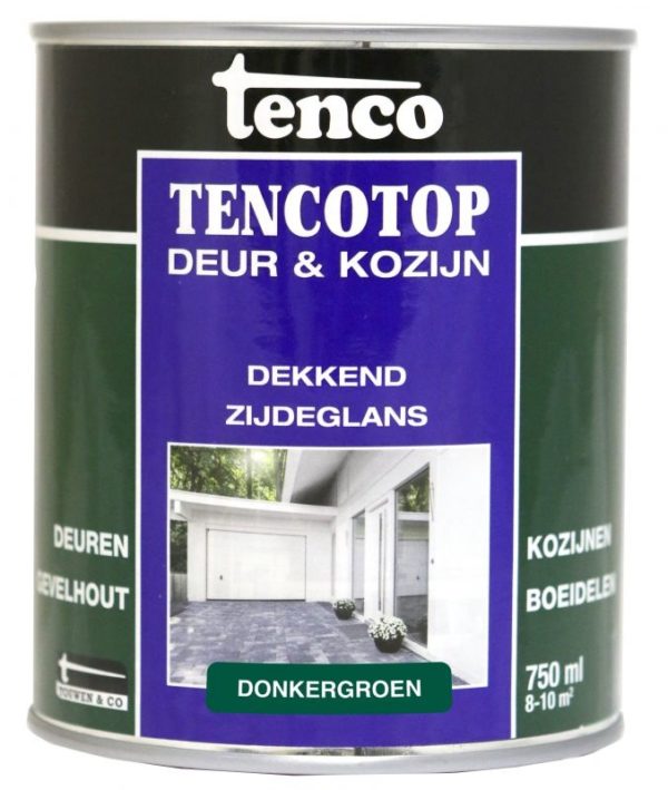 Tencotop Deur&Kozijn Dekkend Zijdeglans Donkergroen - 750 ml