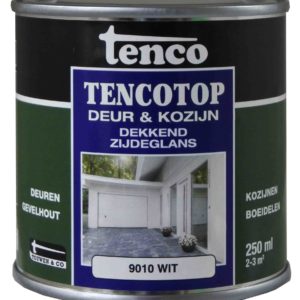 Tencotop Deur&Kozijn Dekkend Zijdeglans RAL 9010 Wit - 250 ml