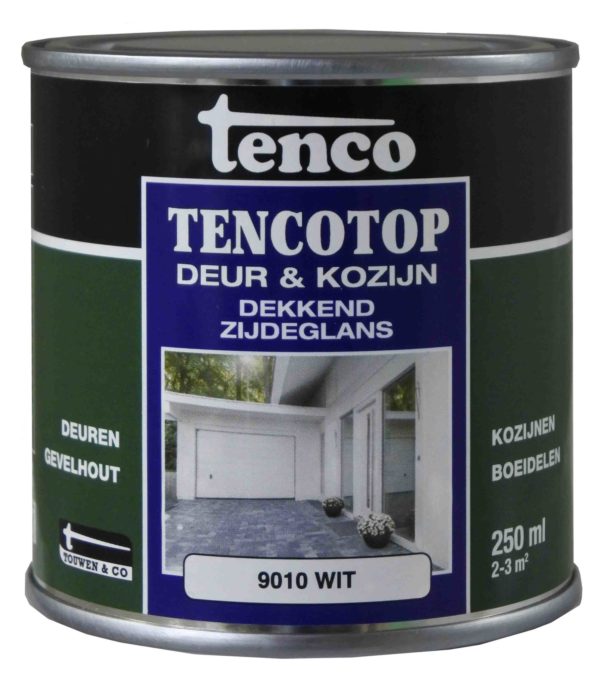 Tencotop Deur&Kozijn Dekkend Zijdeglans RAL 9010 Wit - 250 ml