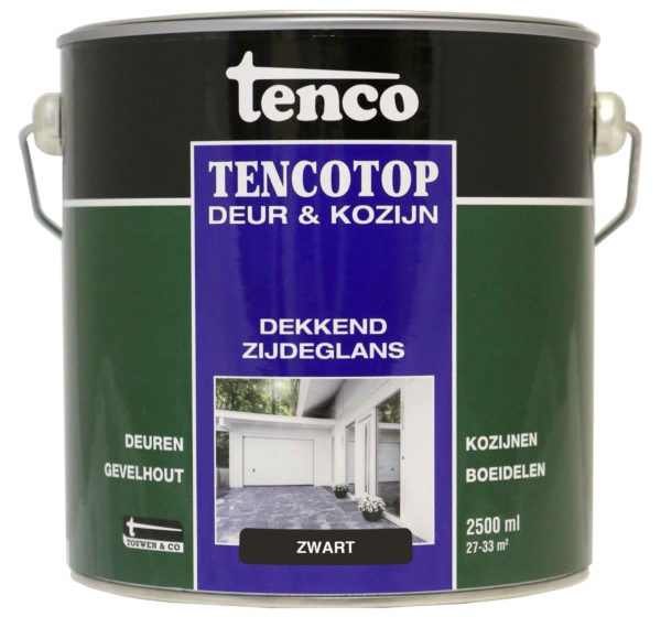 Tencotop Deur&Kozijn Dekkend Zijdeglans Zwart - 2