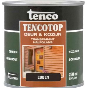 Tencotop Deur&Kozijn Transparant Halfglans Ebben - 250 ml