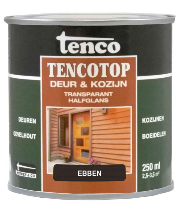 Tencotop Deur&Kozijn Transparant Halfglans Ebben - 250 ml