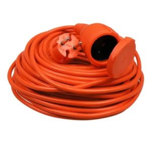 Verlengsnoer 20m1 oranje tuinkabel IP44 + kinderbeveiliging