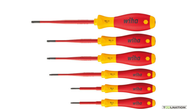 Wiha 3251TRK6 6-delige SoftFinish Electric Slimfix VDE Schroevendraaierset - Torx Tamper Resistant