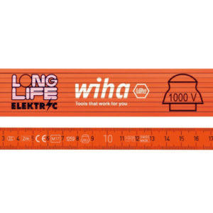 Wiha 4102008 Longlife Elektriciensduimstok - Metrisch - 2m - 10 Delen - Oranje